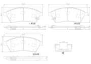 P09009N Sada brzdových destiček, kotoučová brzda BREMBO NAO LINE BREMBO