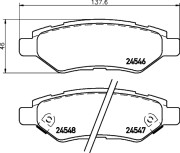 P 09 014 Sada brzdových destiček, kotoučová brzda PRIME LINE BREMBO