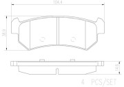 P10001N Sada brzdových destiček, kotoučová brzda PRIME LINE - Ceramic BREMBO