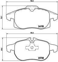 P 10 011 Sada brzdových destiček, kotoučová brzda PRIME LINE BREMBO