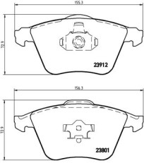 P 10 012 Sada brzdových destiček, kotoučová brzda PRIME LINE BREMBO