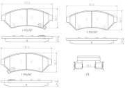 P10033N Sada brzdových destiček, kotoučová brzda PRIME LINE - Ceramic BREMBO