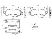 P10039N Sada brzdových destiček, kotoučová brzda PRIME LINE - Ceramic BREMBO