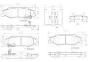 P10047N Sada brzdových destiček, kotoučová brzda BREMBO NAO LINE BREMBO