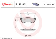 P 10 053 Sada brzdových destiček, kotoučová brzda PRIME LINE BREMBO