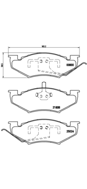 P 11 005 Sada brzdových destiček, kotoučová brzda PRIME LINE BREMBO