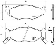 P 11 007 Sada brzdových destiček, kotoučová brzda PRIME LINE BREMBO