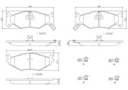 P11007N Sada brzdových destiček, kotoučová brzda BREMBO NAO LINE BREMBO