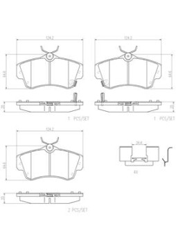 P11012N Sada brzdových destiček, kotoučová brzda PRIME LINE - Ceramic BREMBO