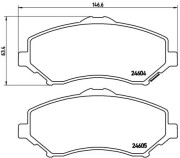 P 11 022 Sada brzdových destiček, kotoučová brzda PRIME LINE BREMBO