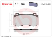 P 11 023 Sada brzdových destiček, kotoučová brzda PRIME LINE BREMBO