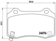 P 11 024 Sada brzdových destiček, kotoučová brzda PRIME LINE BREMBO