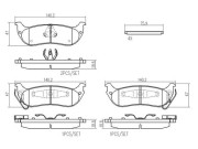 P11029N Sada brzdových destiček, kotoučová brzda BREMBO NAO LINE BREMBO
