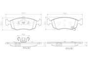 P11031N Sada brzdových destiček, kotoučová brzda BREMBO NAO LINE BREMBO
