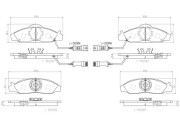 P15003N Sada brzdových destiček, kotoučová brzda PRIME LINE - Ceramic BREMBO