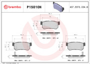 P15010N Sada brzdových destiček, kotoučová brzda PRIME LINE - Ceramic BREMBO