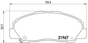 P 16 010 Sada brzdových destiček, kotoučová brzda PRIME LINE BREMBO