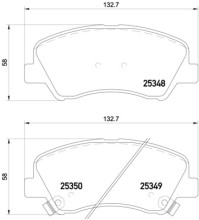 P 18 025X Sada brzdových destiček, kotoučová brzda XTRA LINE BREMBO