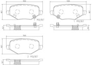 P18029N Sada brzdových destiček, kotoučová brzda BREMBO NAO LINE BREMBO