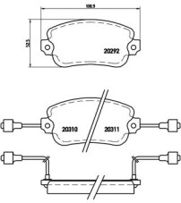 P 23 007 Sada brzdových destiček, kotoučová brzda PRIME LINE BREMBO