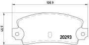 P 23 008 Sada brzdových destiček, kotoučová brzda PRIME LINE BREMBO