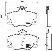 P 23 017 Sada brzdových destiček, kotoučová brzda PRIME LINE BREMBO