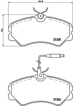 P 23 023 Sada brzdových destiček, kotoučová brzda PRIME LINE BREMBO