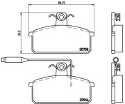 P 23 024 Sada brzdových destiček, kotoučová brzda PRIME LINE BREMBO