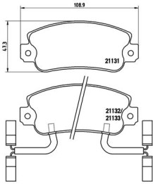 P 23 031 Sada brzdových destiček, kotoučová brzda PRIME LINE BREMBO