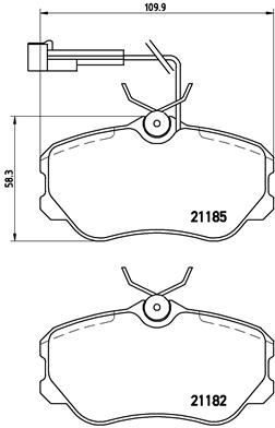 P 23 045 Sada brzdových destiček, kotoučová brzda PRIME LINE BREMBO