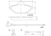 P23060N Sada brzdových destiček, kotoučová brzda PRIME LINE - Ceramic BREMBO