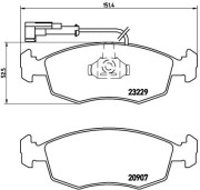 P 23 063 Sada brzdových destiček, kotoučová brzda PRIME LINE BREMBO