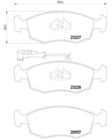 P 23 076 Sada brzdových destiček, kotoučová brzda PRIME LINE BREMBO