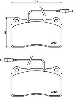 P 23 082 Sada brzdových destiček, kotoučová brzda PRIME LINE BREMBO