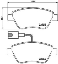 P 23 085 Sada brzdových destiček, kotoučová brzda PRIME LINE BREMBO