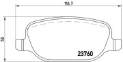 P 23 089 Sada brzdových destiček, kotoučová brzda PRIME LINE BREMBO