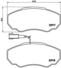 P 23 091 Sada brzdových destiček, kotoučová brzda PRIME LINE BREMBO