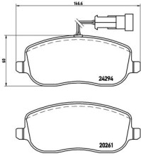 P 23 100 Sada brzdových destiček, kotoučová brzda PRIME LINE BREMBO