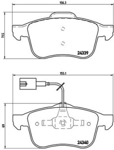 P 23 103 Sada brzdových destiček, kotoučová brzda PRIME LINE BREMBO