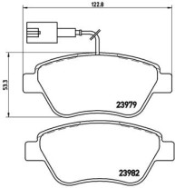 P 23 108 Sada brzdových destiček, kotoučová brzda PRIME LINE BREMBO