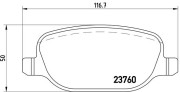 P 23 109 Sada brzdových destiček, kotoučová brzda PRIME LINE BREMBO