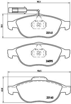 P 23 114 Sada brzdových destiček, kotoučová brzda PRIME LINE BREMBO