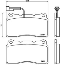 P 23 115 Sada brzdových destiček, kotoučová brzda PRIME LINE BREMBO