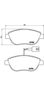 P 23 120 Sada brzdových destiček, kotoučová brzda PRIME LINE BREMBO