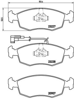 P 23 121 Sada brzdových destiček, kotoučová brzda PRIME LINE BREMBO