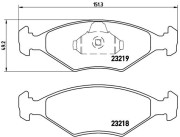 P 23 124 Sada brzdových destiček, kotoučová brzda PRIME LINE BREMBO