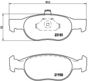 P 23 125 Sada brzdových destiček, kotoučová brzda PRIME LINE BREMBO