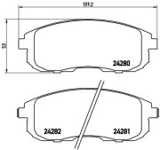 P 23 126 Sada brzdových destiček, kotoučová brzda PRIME LINE BREMBO