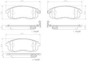 P23126N Sada brzdových destiček, kotoučová brzda BREMBO NAO LINE BREMBO