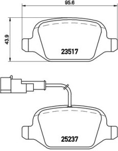 P 23 131 Sada brzdových destiček, kotoučová brzda PRIME LINE BREMBO